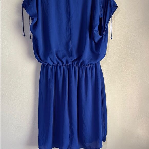 Express Royal Blue V-Neck Dress - Picture 9 of 10